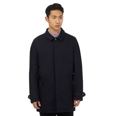 Ben Sherman Big and tall navy quilted lined mac